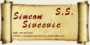 Simeon Sivčević vizit kartica